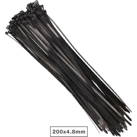 Pack 100 Unidades Bridas 200x4.8mm Negro GSC 000900097