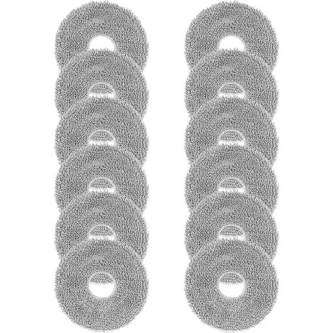 12 Stück Wischtücher für Dreame X50 / X40 / L20 Ultra Complete,L50 / L40 / X30 / L10 / L10s Pro Ultra,Xiaomi X20 Pro/Max Saugroboter,Wiederverwendbare und Waschbare Mikrofaser Wischpad Zubehör (1/4)