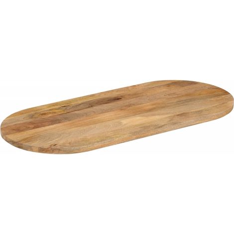 Dessus de table  Dessus de bureau  Plateau de table 120x50x2,5 cm ovale bois massif de manguier