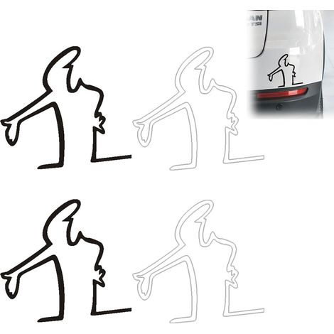 CCYKXA 4 Pièces Autocollant Voiture Sticker Voiture Extérieur Dessin Animé pour Carrosserie Autocollants de Rappel de Rayures Réfrigérateur Moto Porte Mur Ordinateur (1/5)