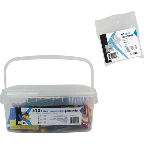 Seau de 310 cales universelles panachees + lot 60 cales fourchettes offert - - KINTECH