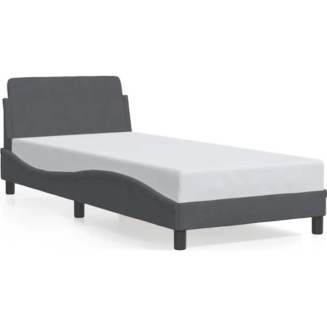 Maison Exclusive - Giroletto Dover Grigio Scuro 90x200 cm Velluto (1/5)