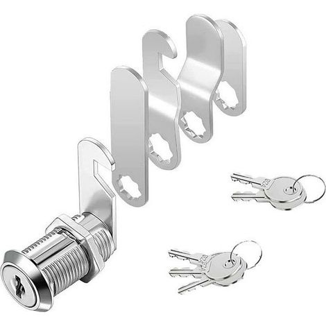 Rnemitery – Serrure de boîte aux lettres en alliage de zinc – Résistante à la corrosion – 5 clés et plaques compatibles pour armoires et tiroirs