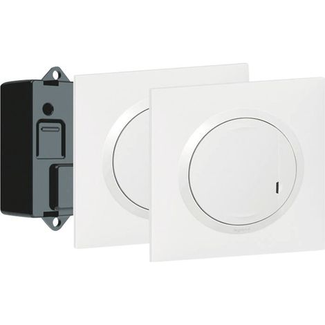 Legrand – Va et vient 2 commandes sans fil prêt à poser blanc – Prise connectée – Compatible avec Google Home et Alexa – Installation facile