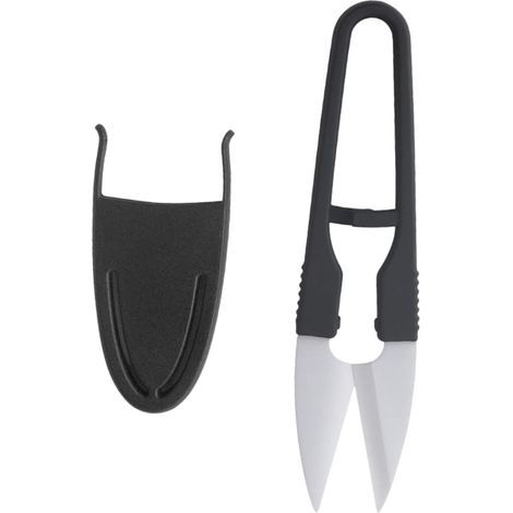 Ciseaux Forme u Avec Lame Céramique Antirouille Coupe-fil Précis Pour Broderie Couture Et Petite Avec Manche Plastique Ergonomique Et Protection (1/4)