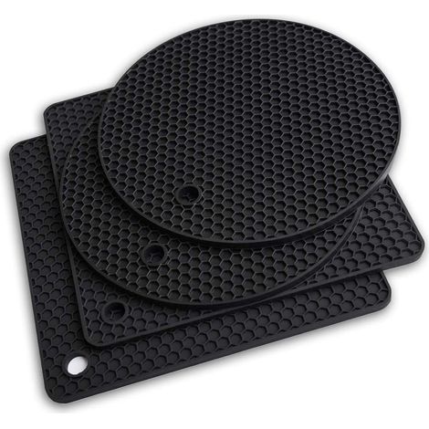 Tappetino isolante in silicone extra spesso, adatto a diverse applicazioni, come sottopentola antiscivolo, adatto per padelle calde, coperchi di padelle, pentole, piatti, ciotole, poggiamestoli, utens