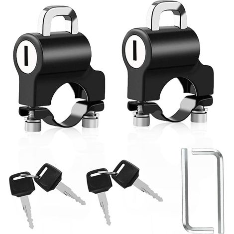 Motorcycle Helmet Lock Anti-Theft Helmet Attachment Motorcycle Accessory Helmet Anti-Theft Lock with Keys Security Padlock(2pcs) (1/5)