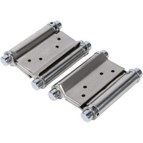 2 Pcs Charnières de Porte 3ih Charnieres De Double Action Ressort Charnières De Porte en Acier Inoxydable pour Portes d'interieures Bar Cafe (1/5)