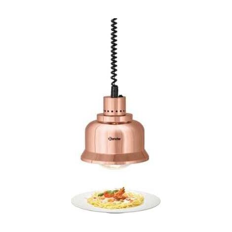 Lampe chauffante pendulaire rétractable (L)650 à (L)1600 mm, cuivre brillant, 250 W, 220 V - MONO (1/4)