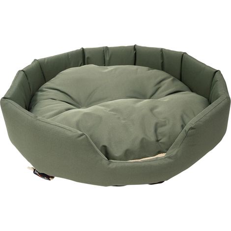 Panier Confort en Mousse à mémoire de Forme pour Chien et Chat, Design Moderne et élégant, Facile à Laver, Durable, Taille adaptée, Couleur Verte