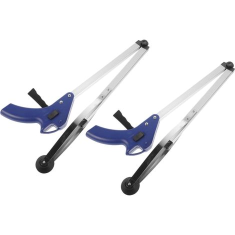 2 pièces Pince Ramasse Déchets Pliable Aluminium Outil de Préhension (1/5)