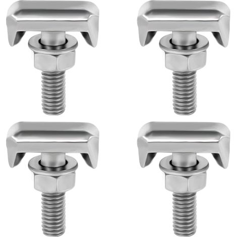 Boulon en T pour batterie, 4 boulons en T en acier inoxydable, bornes de batterie, borne de batterie automobile, connecteurs de borne de batterie automobile M6, tendeur, remplacement pour Mar (1/5)