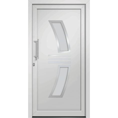 vidaXL Porte d'entrée Blanc 88x200 cm