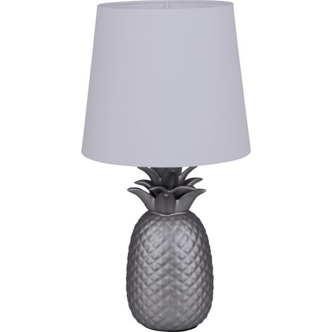 Naeve ANANAS Lampe de table avec abat-jour rond et conique argenté (1/5)