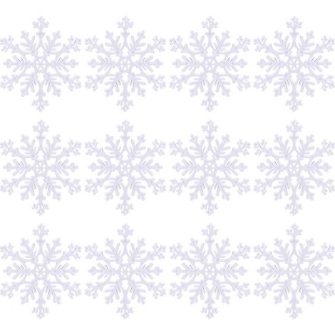 Lot de 12 décorations suspendues pour sapin de Noël - Ornements créatifs à suspendre pour la maison-10.5x0.28x0.1cm-White