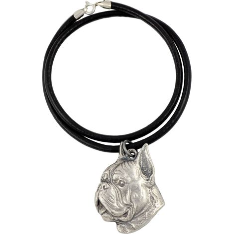 Boxer, Boxer II: collar para perros, colgante bañado en plata para amantes de los perros, joyería única de Art-Dog. (1/5)