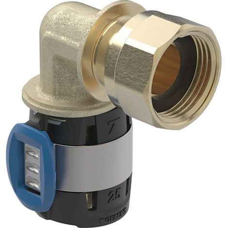 Racor codo 90° FlowFit con tuerca de apriete - DN 15 / 20 - Ø 20 mm x G 3/4'' - GEBERIT - 620.689.00.1