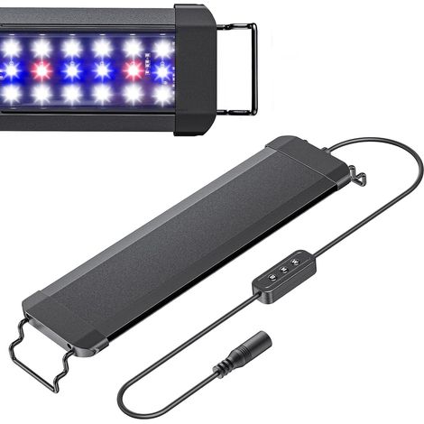 Lampe d'aquarium pour plantes, 11 W lumière pour aquarium, spectre complet pour bacs de 30 à 45 cm, lampe LED extensible avec modes jour/nuit (1/5)