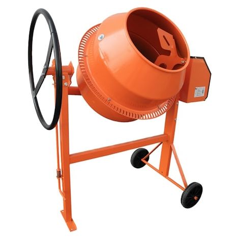 Altrad – Bétonnière électrique 130L – Moteur 700W monophasé – Capacité de malaxage 110L – Pour chantiers humides et terrains accidentés