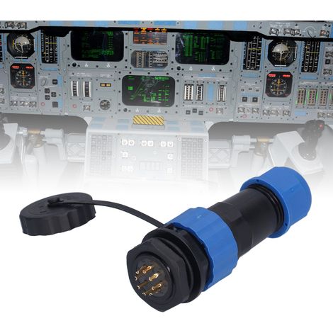 SP20-Rückmutter, IP68 wasserdichte Rückmutter für Luftfahrtstecker und -buchse, mehradrige verschweißte Stecker- und Buchsenverbindung, 250 V 5 A 8 Leiter. (1/5)