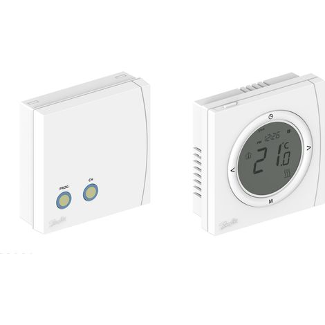 TP5001 RF V2 Uhrenthermostat Batteriebetrieb + RX1-S