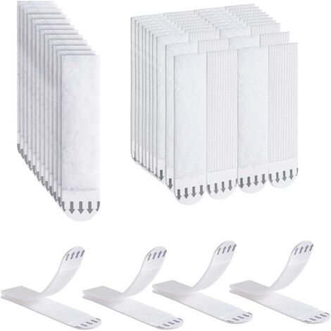 Bandes de Suspension pour Photos, 32 Paires (64 Bandes) Languette Accroche Tableau sans Percer Bandes, Bandes Adhésives Résistantes pour Cardres (1/5)