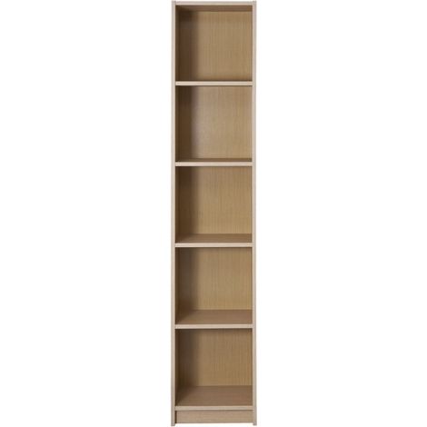 TOPKIT | Étagère Berlin Classic 8002 |Meubles de salon | Bibliothèque étroite|Chêne (1/4)