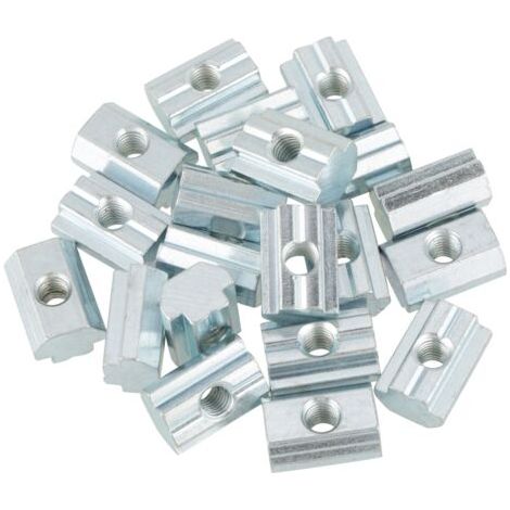 Écrou coulissant en acier au carbone zingué pour accessoires de profilés en aluminium (M6) (1/5)