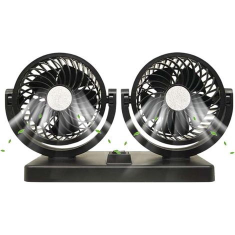 Ventilateur à double tête, ventilateurs de voitures qui soufflent (1/5)