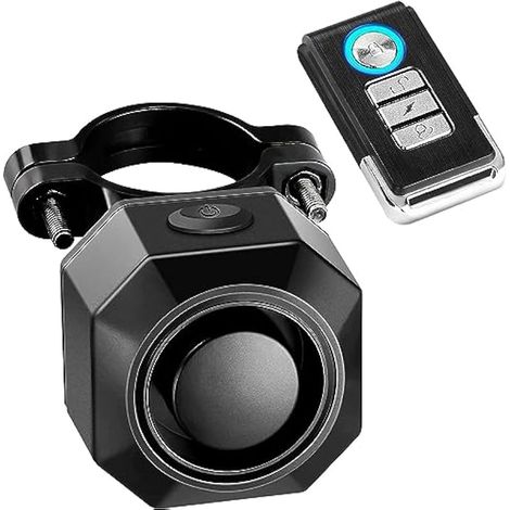 Alarme de vélo rechargeable avec télécommande, alarme antivol 110 dB USB étanche pour moto (1/5)