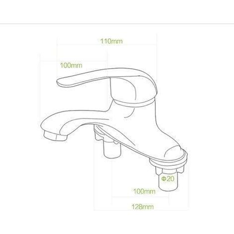Robinet mitigeur monotrou en cuivre pour lavabo, mitigeur eau chaude/eau froide pratique au design simple pour la cuisine et la salle de bain (1/5)