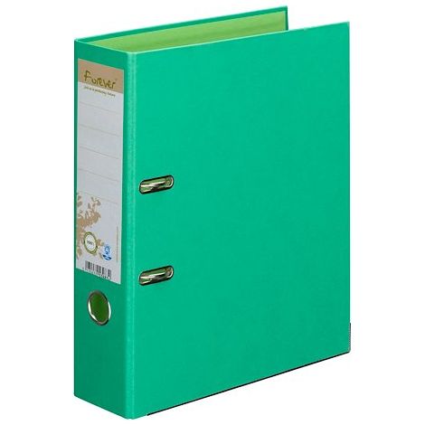 Classeur à levier carton recyclé Exacompta Forever dos 8 cm bicolore vert