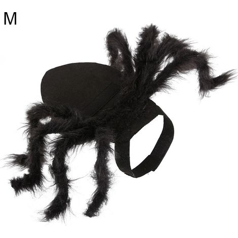 Déguisement d'araignée pour animaux de compagnie (chiot et chat), peluche transformable en araignée effrayante, taille M (1/5)