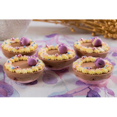 Contenitori rotondi per dessert e finger food, 65 ml, 27 pezzi. (1/2)