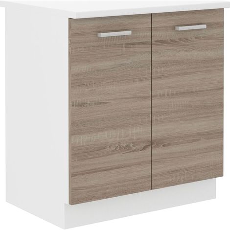 Küchen Unterschrank 80 cm für das Modell „Dave 240 Eiche Sonoma Trüffel“ (1/4)
