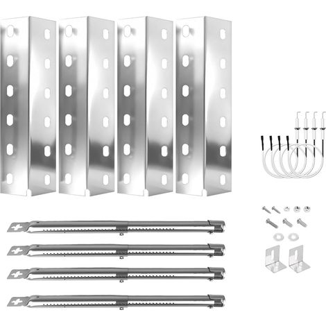 Lot de 4 brûleurs universels de rechange pour barbecue à gaz Enders Chicago 3, Enders Boston Pro 3k/6 Kr Turbo, Enders Boston Pro 3k/6 Kr Turbo, Enders Boston Pro 3k