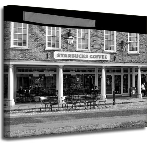 Starbucks Architektur-Leinwanddruck 50x40 cm