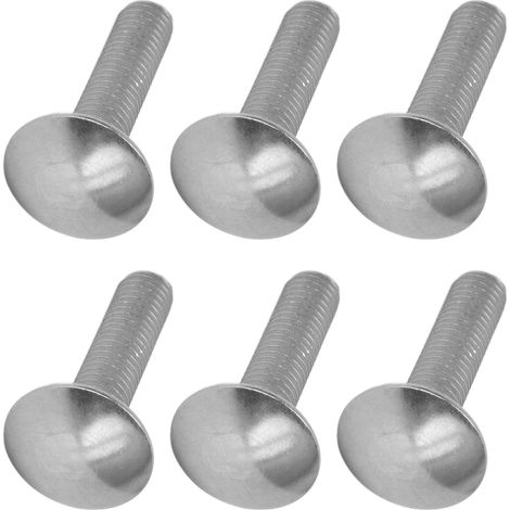 Lot de 30 Vis à Tête Ronde Carrée DIN603 M8x35, Boulon A2 Inoxydable, Filetage Gros Pas M8x1.25 (1/5)