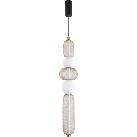 Lampada sospensione SAAR vetro LED CCT 27W telecomando (1/5)