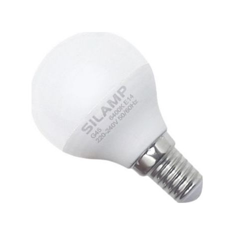 Silamp – Ampoule LED E14 8W 220V G45 300° – Blanc neutre 4000K – 800 lumens – Angle d'éclairage 300° – Usage intérieur IP20