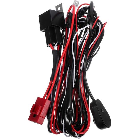 Kit de faisceau de câblage renforcé pour barre lumineuse LED de voiture, relais fusible, interrupteur marche/arrêt, accessoires pour barre lumineuse (compatible universel)