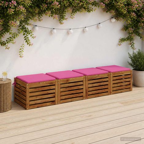 vidaXL 4-Piece Seat Cushions SOEST 4 pcs 100% Polyester Pink (1/5)