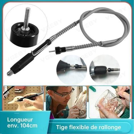 (comme image)Rallonge Flexible - Nouvelle rallonge Flexible arbre - Meuleuse rotative - Polissage - M8 mandrin sans clé (1/4)