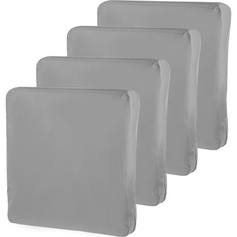 4Pcs Housses de Coussin de Chaise de Jardin (sans Rembourrage) Housses de Coussin Chaise Extérieur Imperméables Anti-poussière avec Fermeture Éclair, pour Terrasse Jardin Cour, 60 x 60 x 10 cm (1/5)