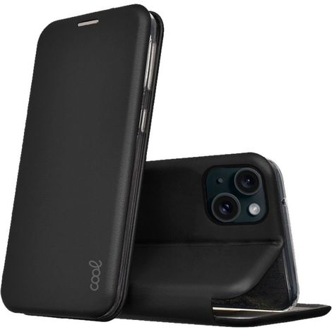 Funda COOL Flip Cover para iPhone 15 Elegance Negro