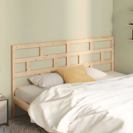 vidaXL Cabecero de cama madera maciza de pino 206x4x100 cm (1/5)