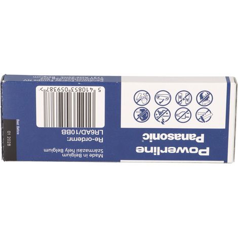 120x MICRO AAA LR03 MN2400 Batterie PANASONIC POWERLINE INDUSTRIAL 1383mAh 12x10er Pack (1/5)
