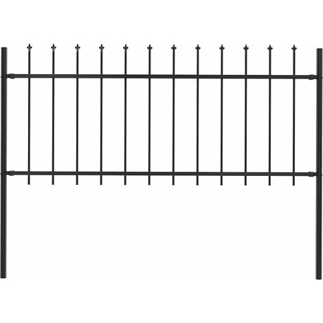 Gartenzaun Woerden mit Speerspitze Stahl 181 x 80 cm Schwarz (1/5)