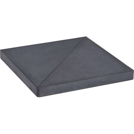 Sonnenschirm-Gewichtsplatte Schwarz Granit Quadratisch 15 kg
