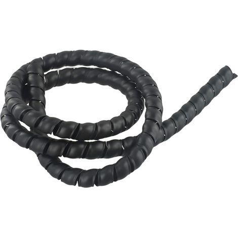 Wire Protector Spiral Wrap 1m Black PE Cable Management Tube for